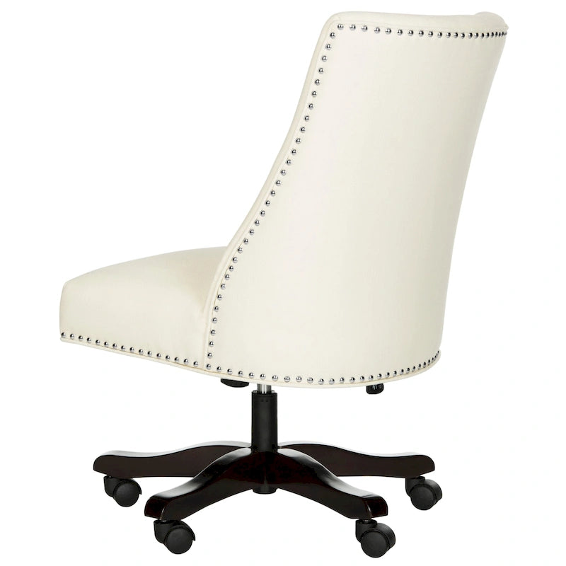 Chaise de bureau glamour avec revêtement en viscose douce et base roulante