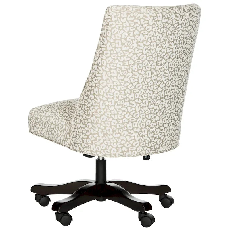 Chaise de bureau glamour avec revêtement en viscose douce et base roulante
