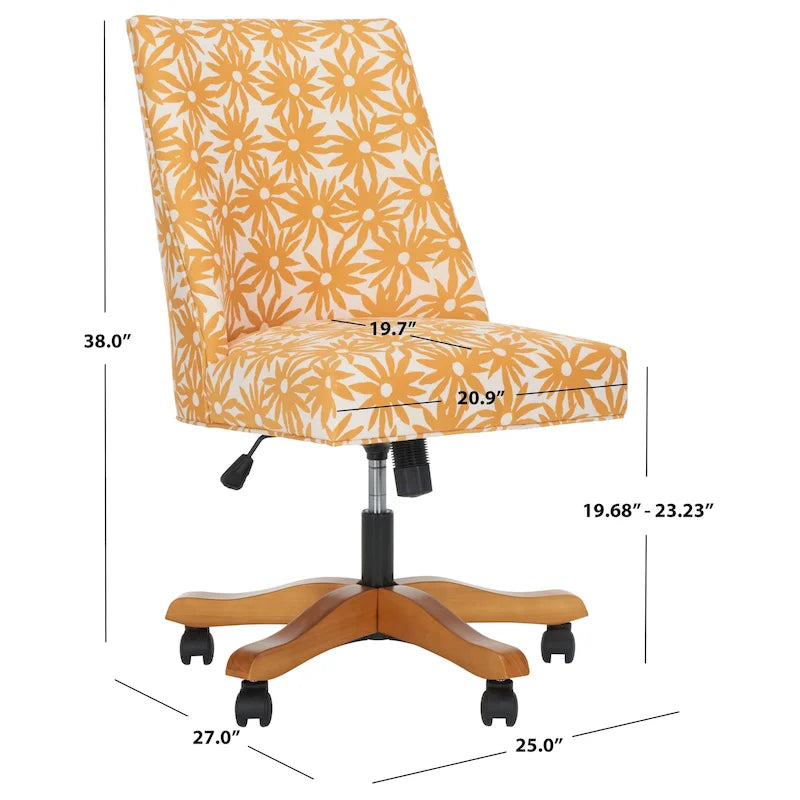 Chaise de bureau glamour avec revêtement en viscose douce et base roulante