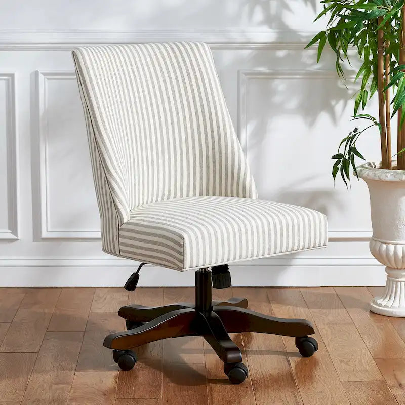 Chaise de bureau glamour avec revêtement en viscose douce et base roulante