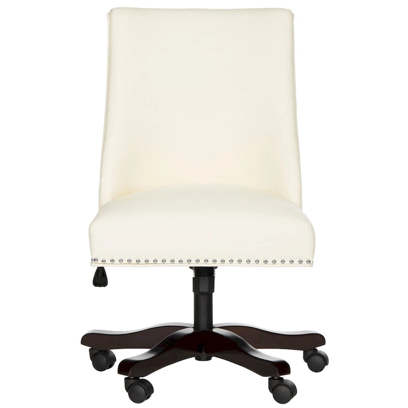 Chaise de bureau glamour avec revêtement en viscose douce et base roulante