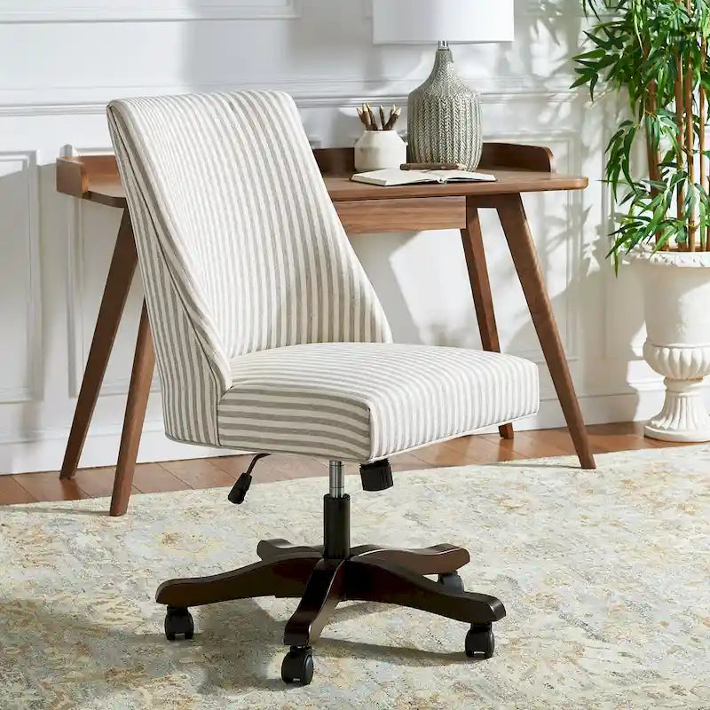 Chaise de bureau glamour avec revêtement en viscose douce et base roulante
