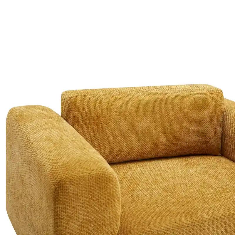 Fauteuil d'appoint surdimensionné avec revêtement en velours tissé pour salon ou bureau