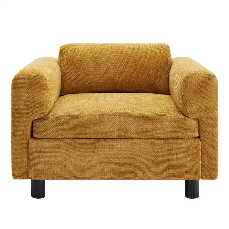 Fauteuil d'appoint surdimensionné avec revêtement en velours tissé pour salon ou bureau