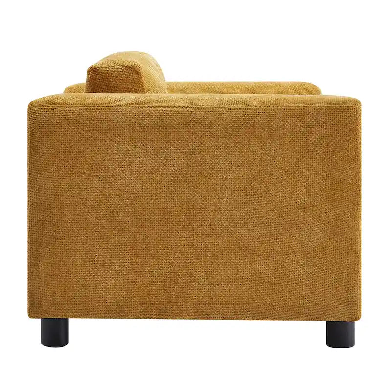 Fauteuil d'appoint surdimensionné avec revêtement en velours tissé pour salon ou bureau