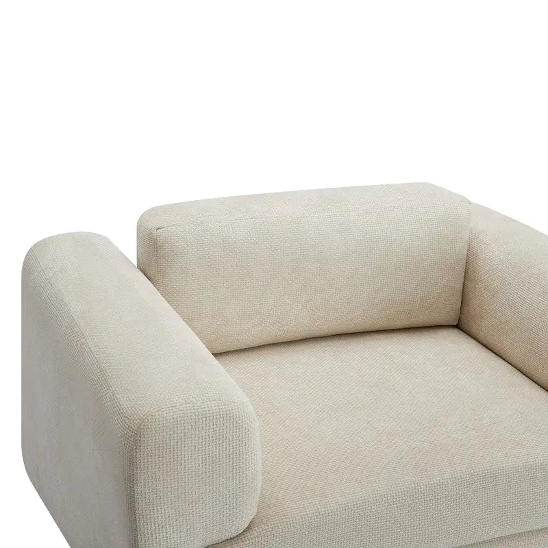Fauteuil d'appoint surdimensionné avec revêtement en velours tissé pour salon ou bureau