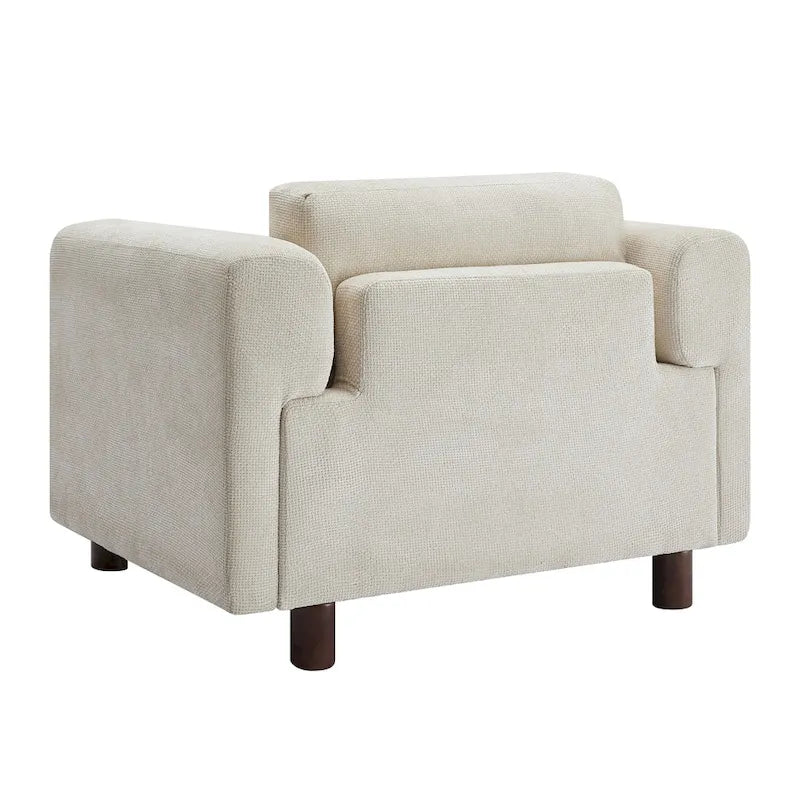 Fauteuil d'appoint surdimensionné avec revêtement en velours tissé pour salon ou bureau