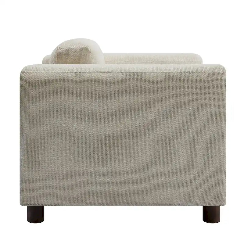 Fauteuil d'appoint surdimensionné avec revêtement en velours tissé pour salon ou bureau