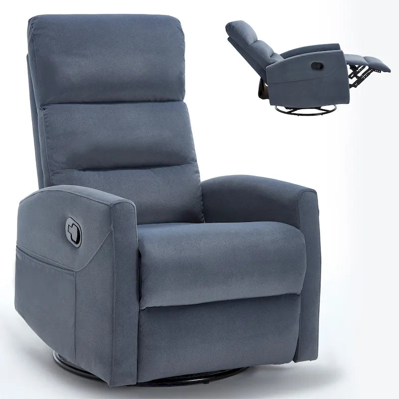 Fauteuil inclinable manuel à bascule et pivotant pour petits espaces