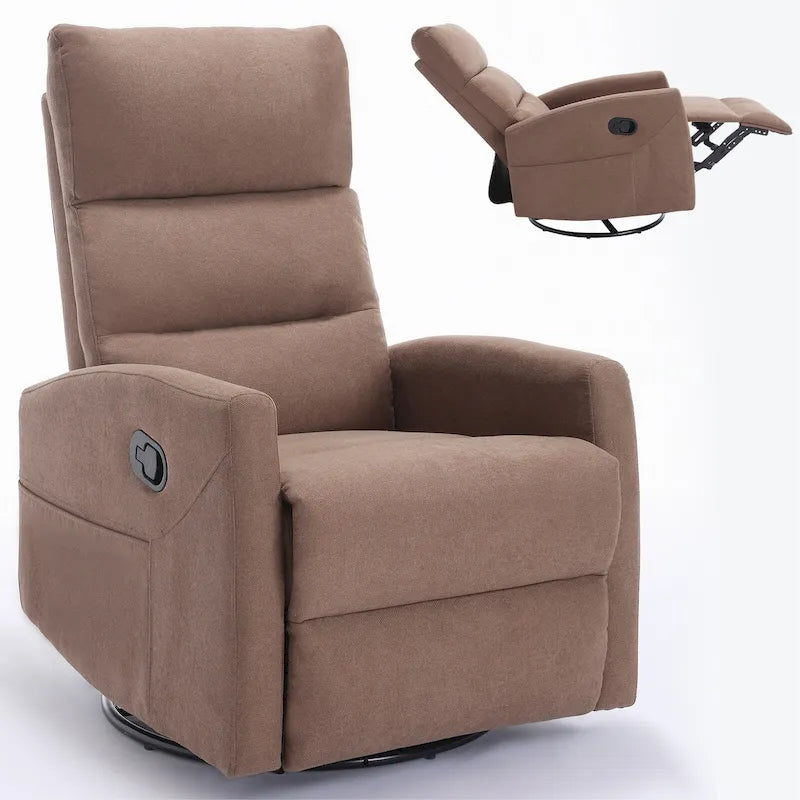 Fauteuil inclinable manuel à bascule et pivotant pour petits espaces