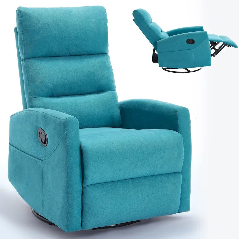 Fauteuil inclinable manuel à bascule et pivotant pour petits espaces