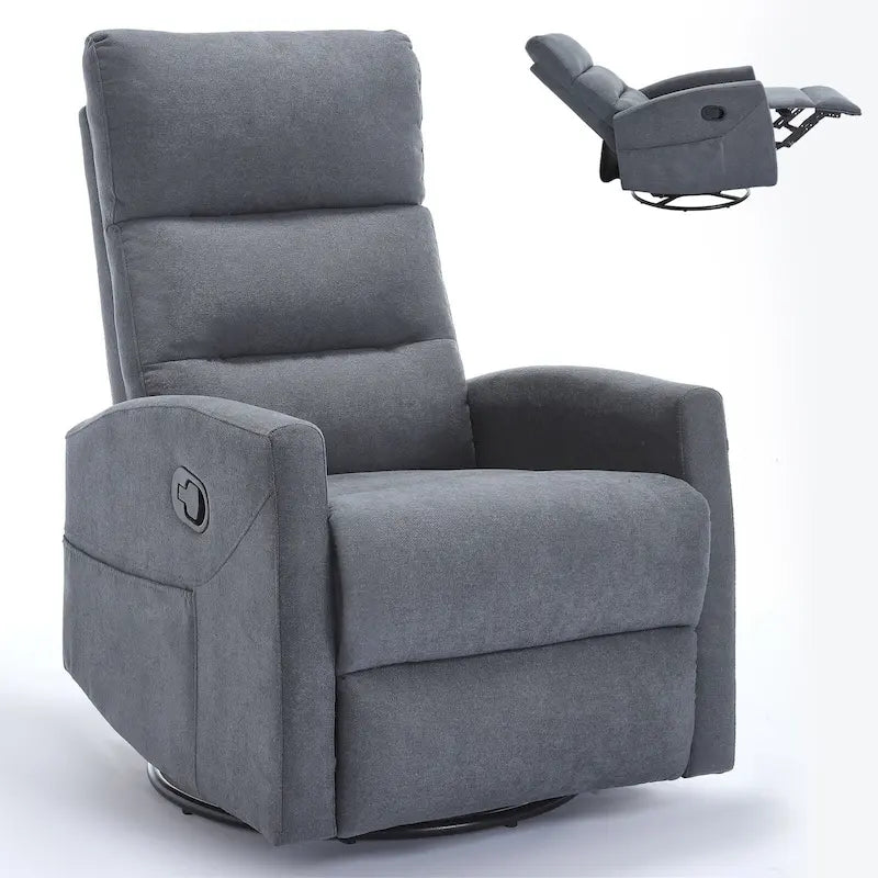 Fauteuil inclinable manuel à bascule et pivotant pour petits espaces