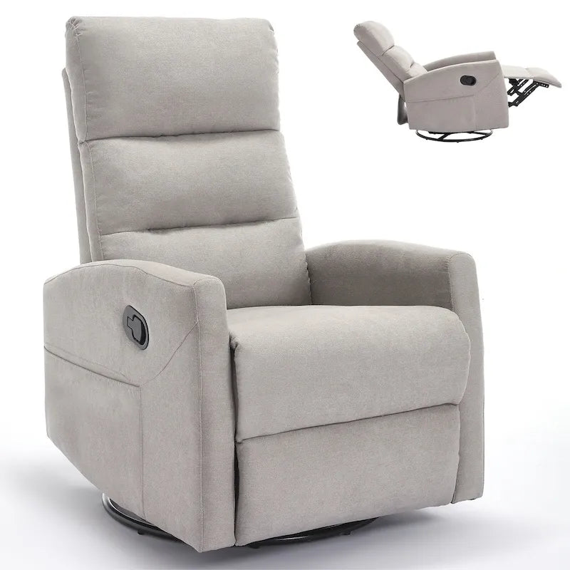 Fauteuil inclinable manuel à bascule et pivotant pour petits espaces