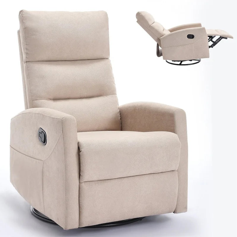 Fauteuil inclinable manuel à bascule et pivotant pour petits espaces