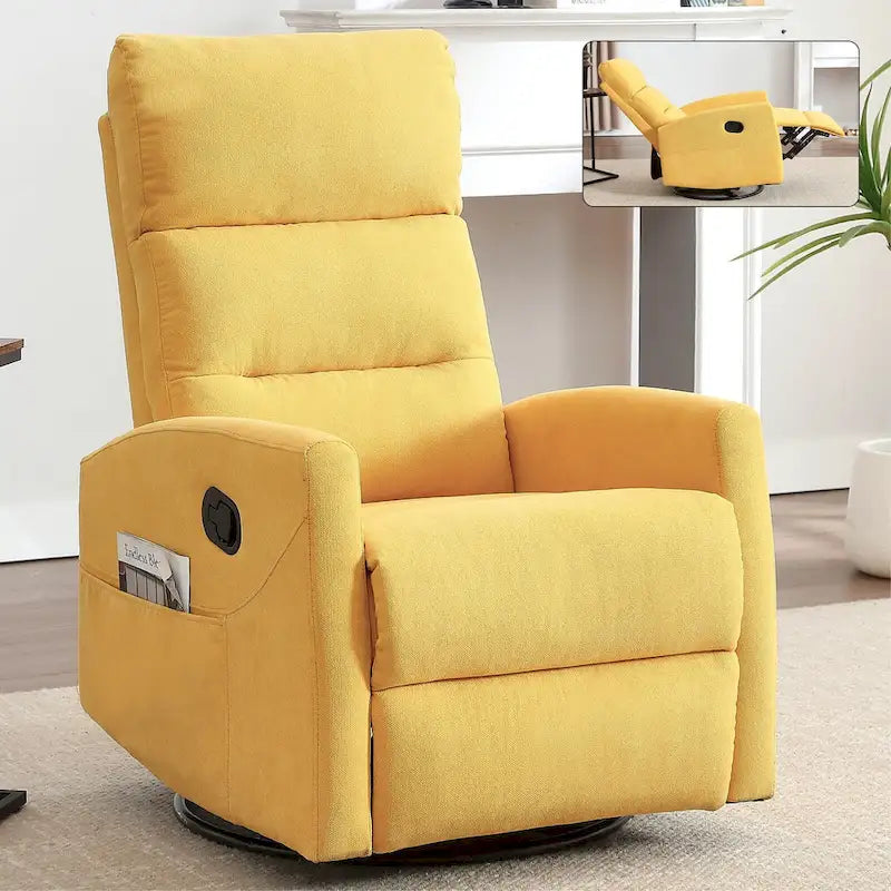 Fauteuil inclinable manuel à bascule et pivotant pour petits espaces
