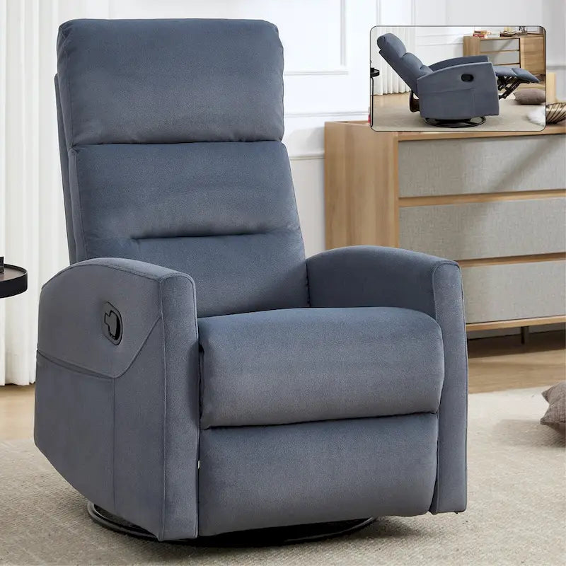 Fauteuil inclinable manuel à bascule et pivotant pour petits espaces