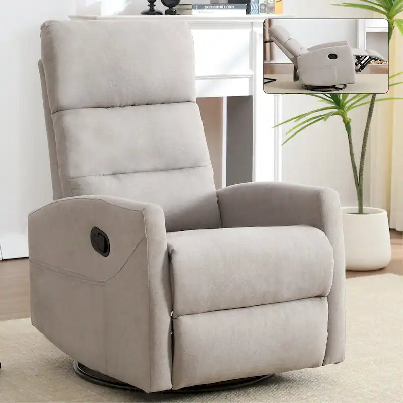 Fauteuil inclinable manuel à bascule et pivotant pour petits espaces