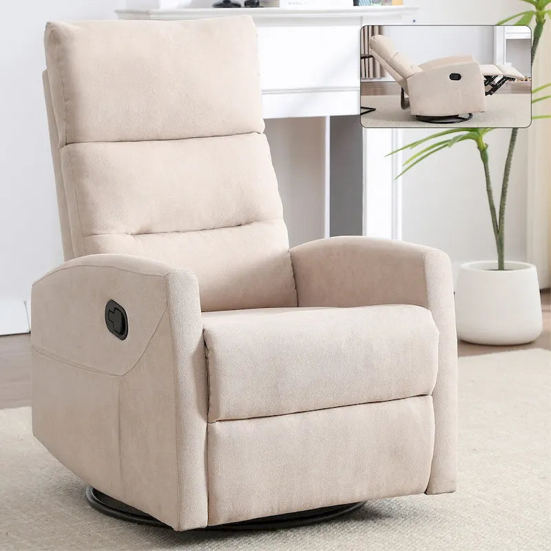 Fauteuil inclinable manuel à bascule et pivotant pour petits espaces