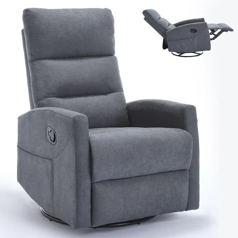 Fauteuil inclinable manuel à bascule et pivotant pour petits espaces
