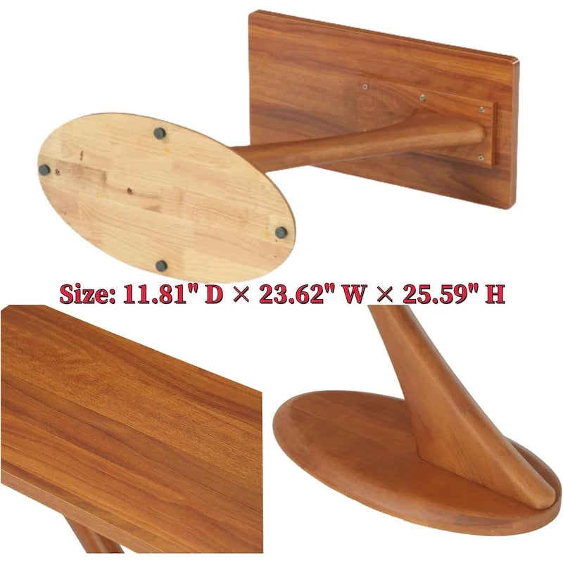 Table d'appoint étroite en bois pour le salon
