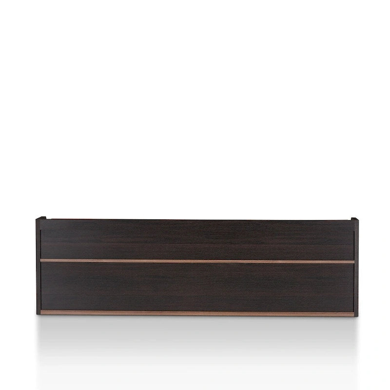 Meuble TV moderne en noyer de 185 cm avec 3 tiroirs