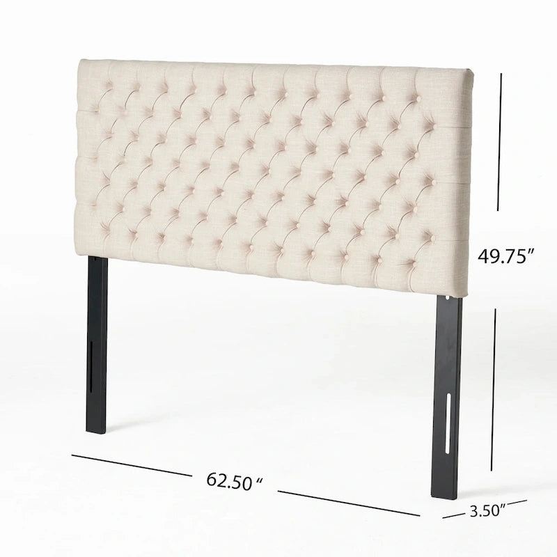 Tête de lit capitonnée réglable pour lit double/grand lit