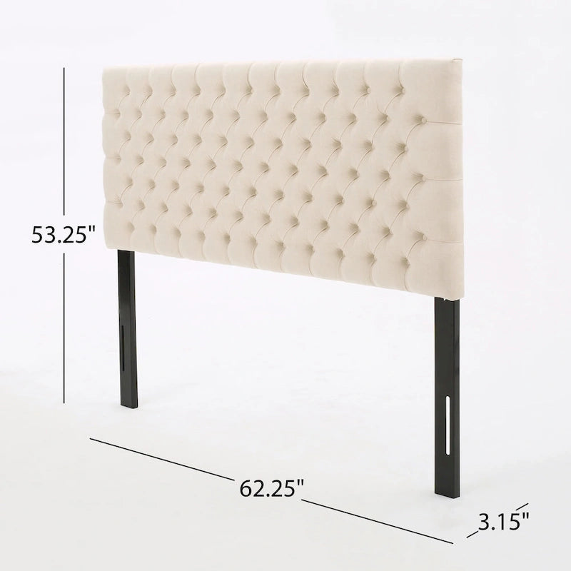 Tête de lit capitonnée réglable pour lit double/grand lit