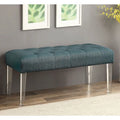 Banc d'appoint capitonné en tissu contemporain