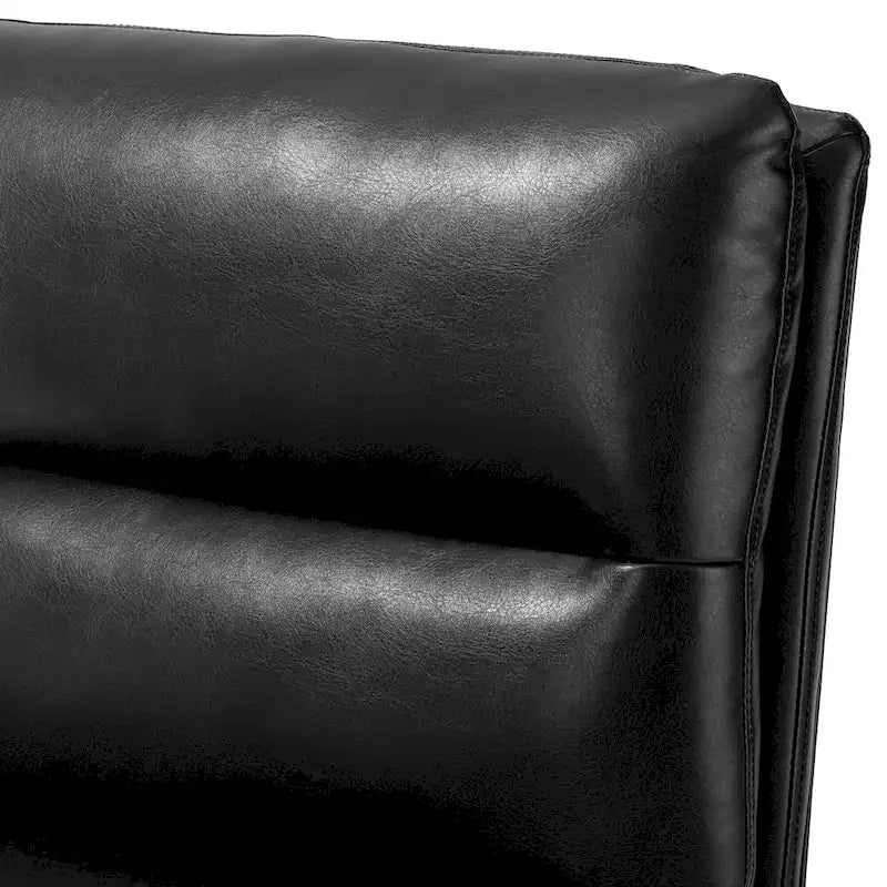 Chaise d'appoint ergonomique moderne en PU sans accoudoirs, hauteur 76,8 cm