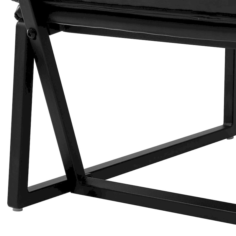 Chaise d'appoint ergonomique moderne en PU sans accoudoirs, hauteur 76,8 cm