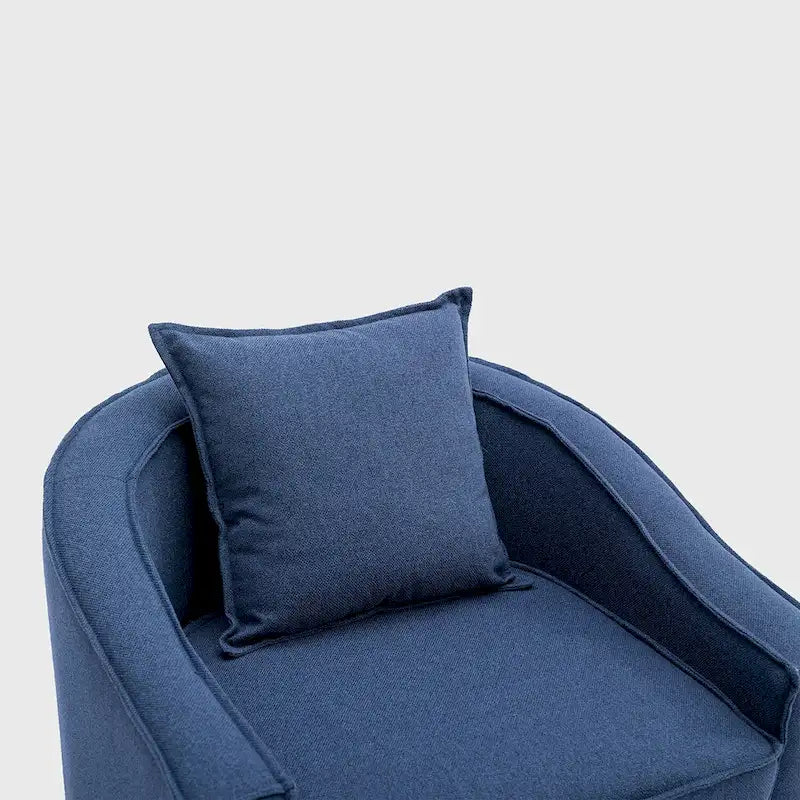 Fauteuil club d'appoint Mid-Century Modern avec dossier capitonné et accoudoirs arrondis