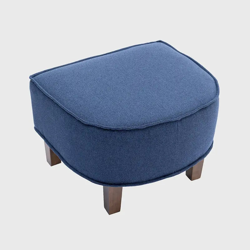 Fauteuil club d'appoint Mid-Century Modern avec dossier capitonné et accoudoirs arrondis