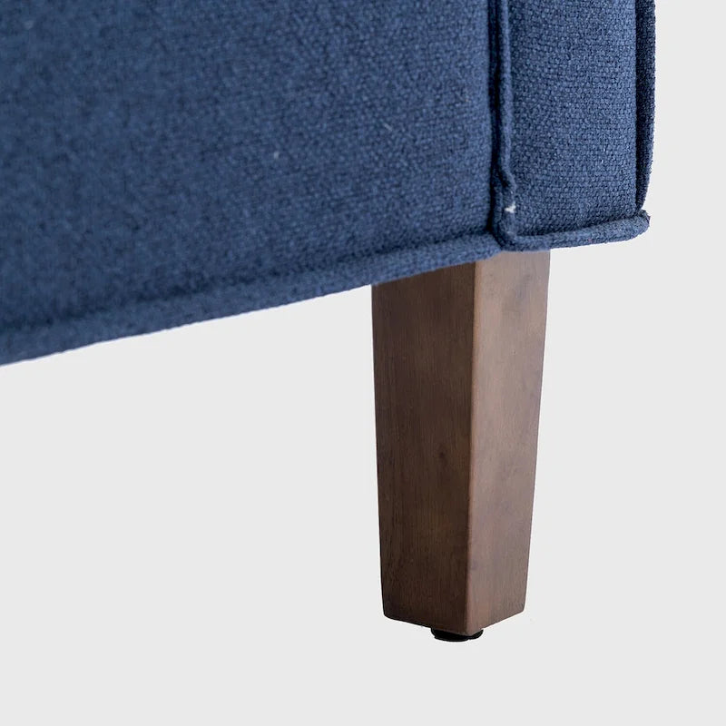 Fauteuil club d'appoint Mid-Century Modern avec dossier capitonné et accoudoirs arrondis