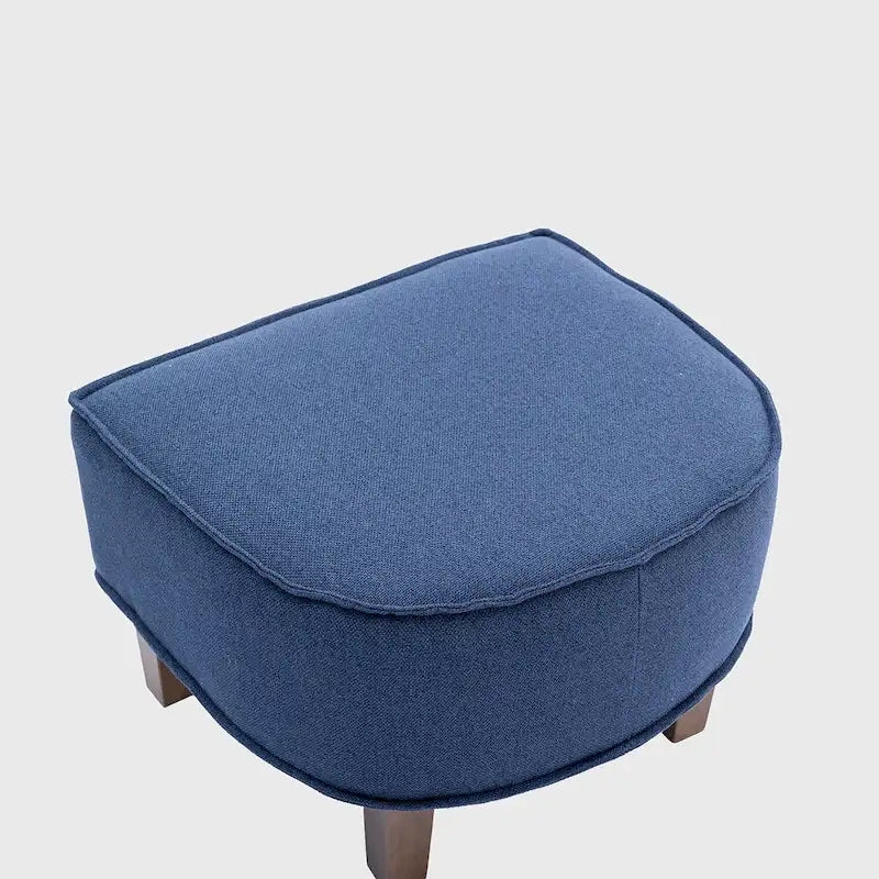 Fauteuil club d'appoint Mid-Century Modern avec dossier capitonné et accoudoirs arrondis