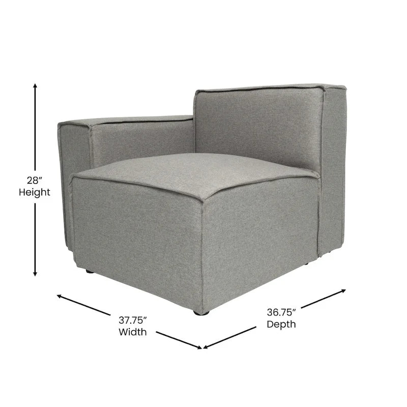 Fauteuil contemporain rembourré avec accoudoirs
