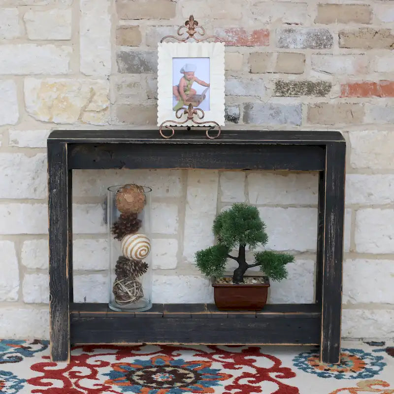 Console d'entrée rustique en bois de récupération