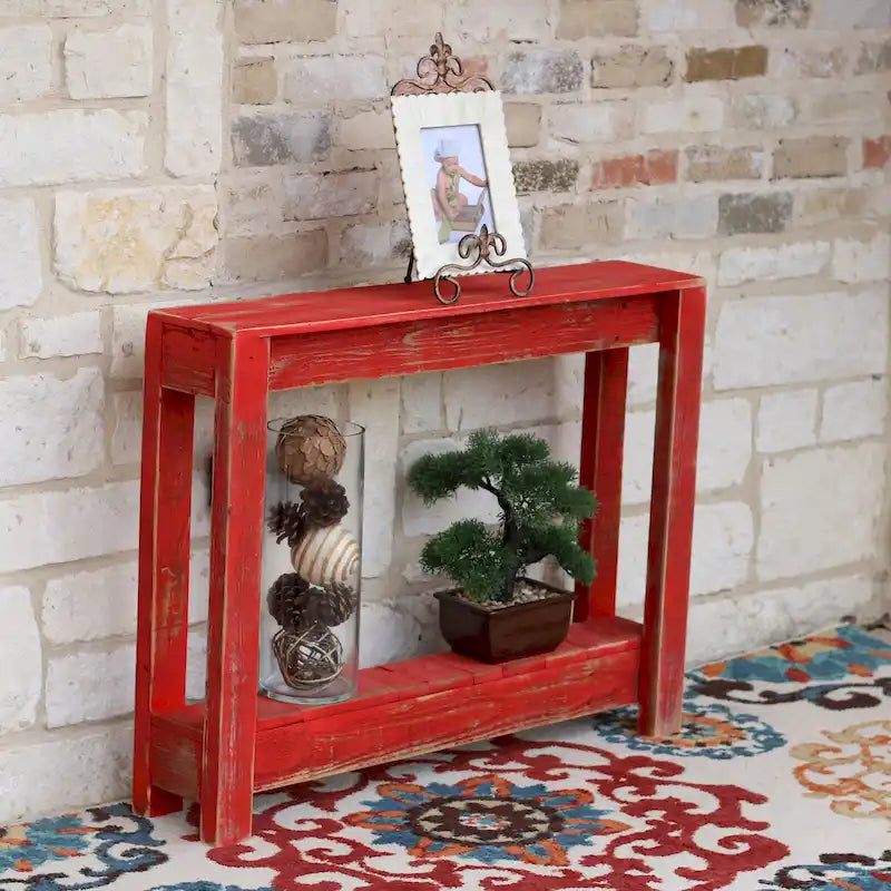 Console d'entrée rustique en bois de récupération