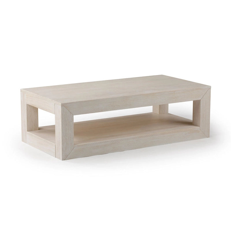 Table basse rectangulaire moderne avec étagère