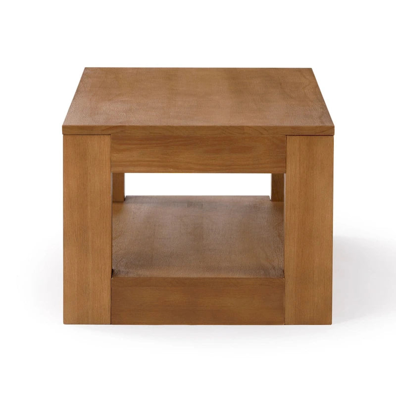 Table basse rectangulaire moderne avec étagère