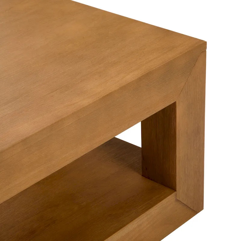 Table basse rectangulaire moderne avec étagère