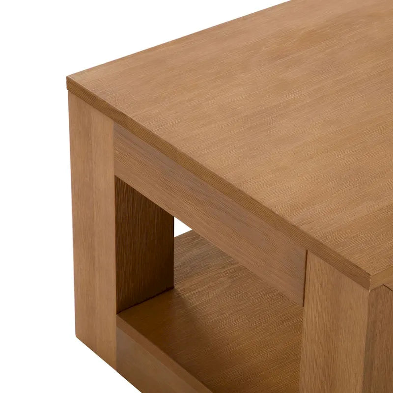 Table basse rectangulaire moderne avec étagère