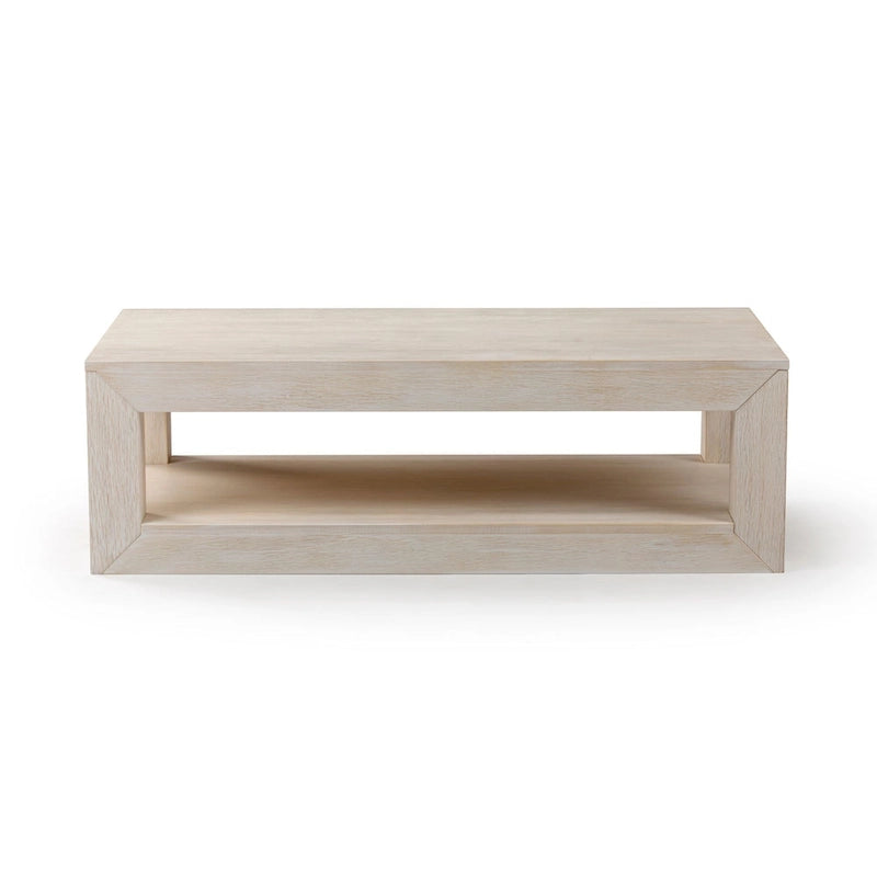 Table basse rectangulaire moderne avec étagère
