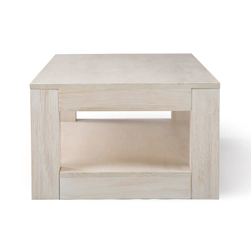 Table basse rectangulaire moderne avec étagère