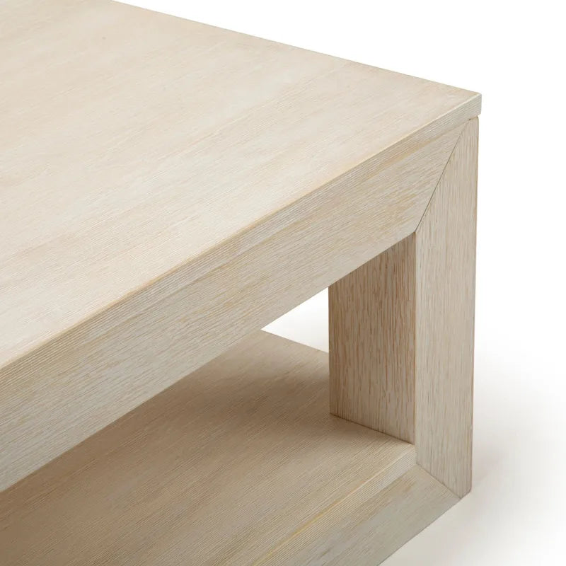 Table basse rectangulaire moderne avec étagère