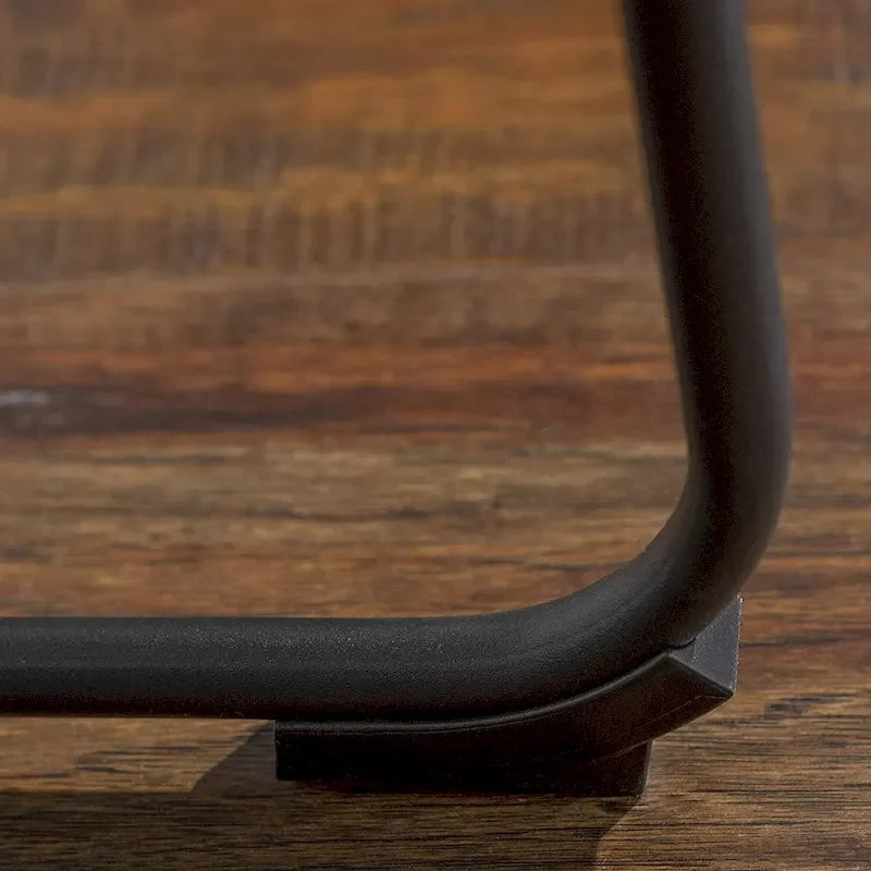 Tabouret de bar hauteur comptoir en similicuir avec cadre en fer, 76 cm