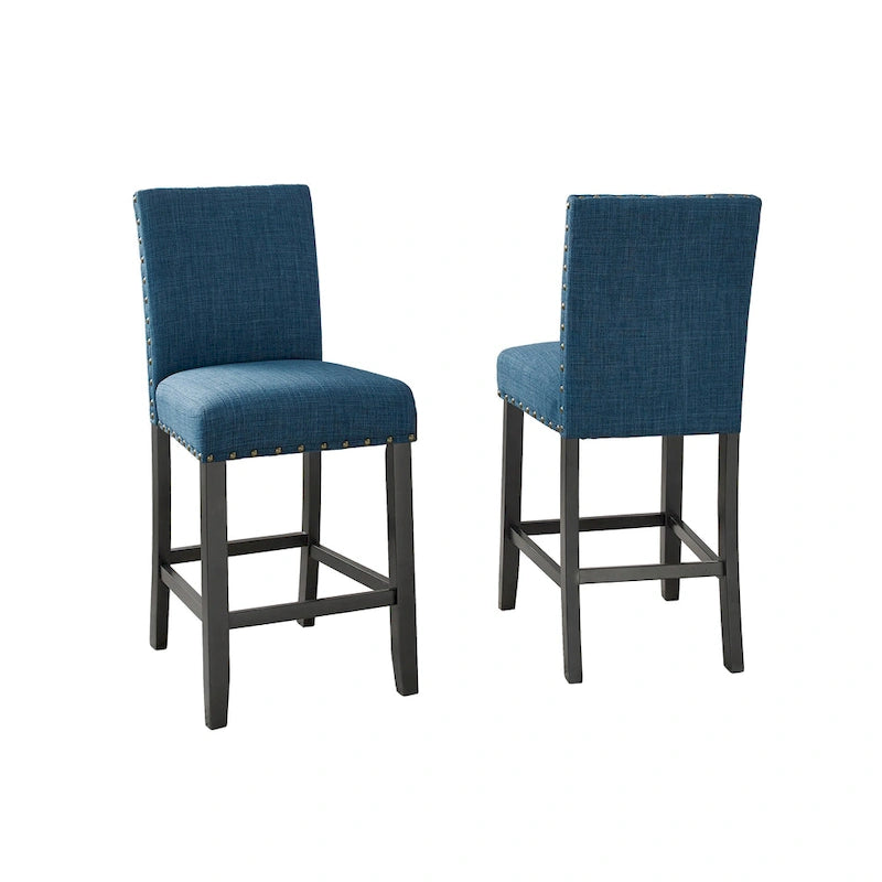 Tabouret contemporain en tissu, hauteur comptoir 63,5 cm