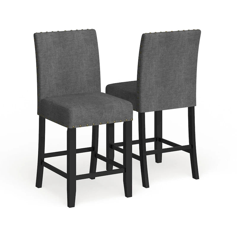 Tabouret contemporain en tissu, hauteur comptoir 63,5 cm