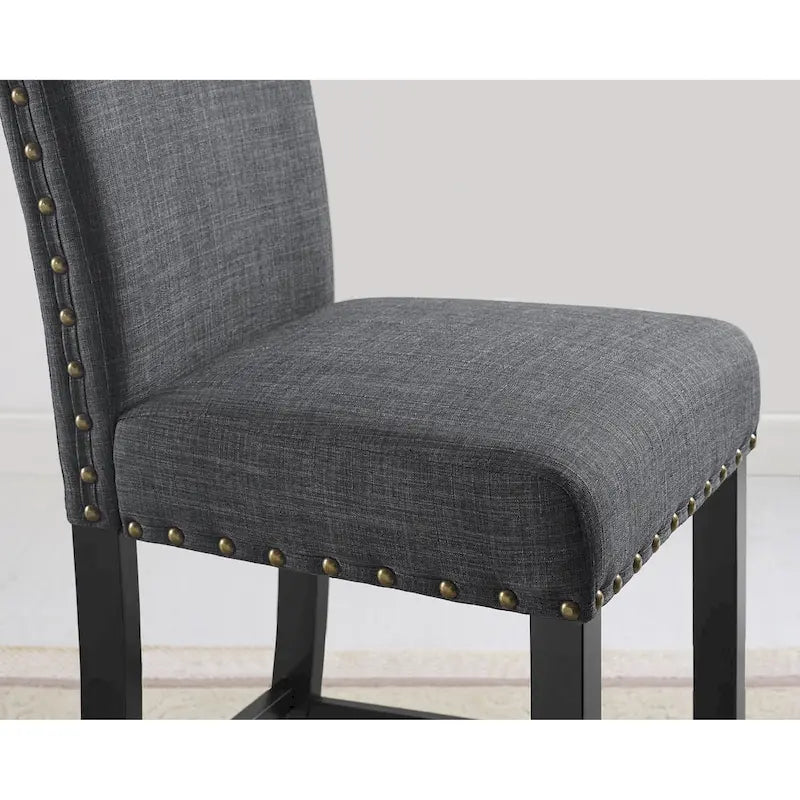 Tabouret contemporain en tissu, hauteur comptoir 63,5 cm