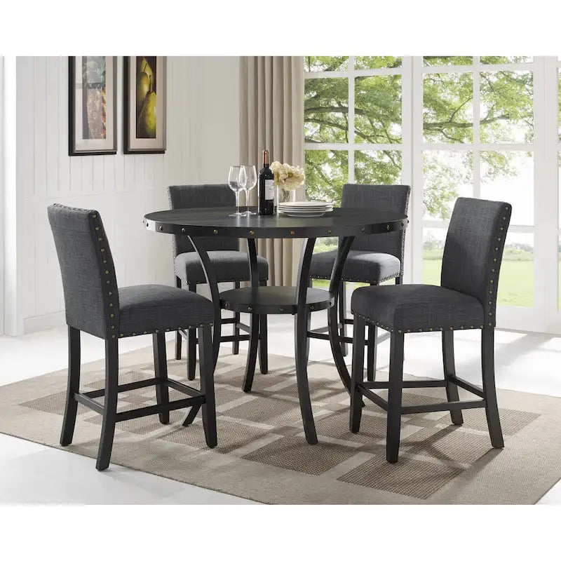 Tabouret contemporain en tissu, hauteur comptoir 63,5 cm