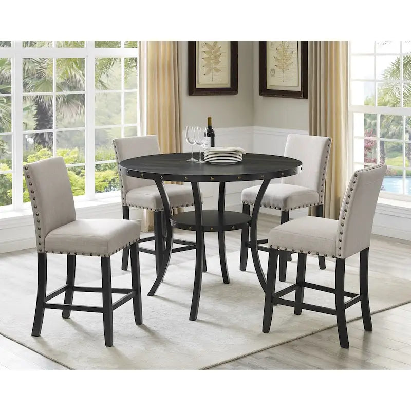 Tabouret contemporain en tissu, hauteur comptoir 63,5 cm
